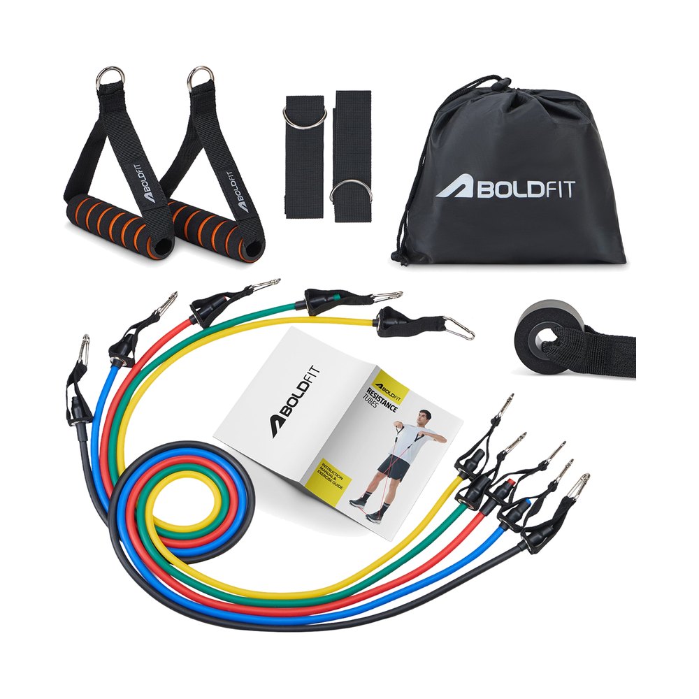 Boldfit Resistance Tube Set (11 Pieces)