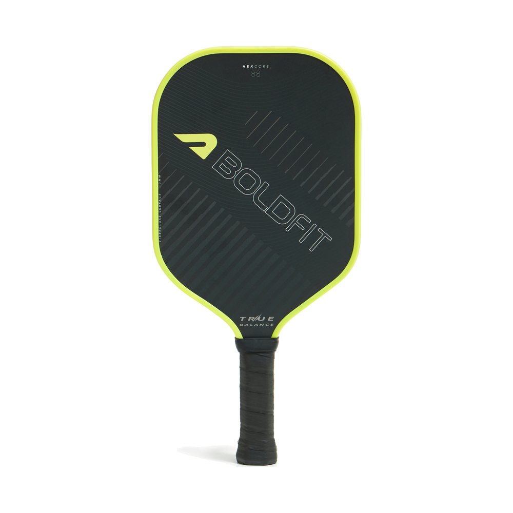 Boldfit TrueBalance Pickleball Paddle – Black/Yellow