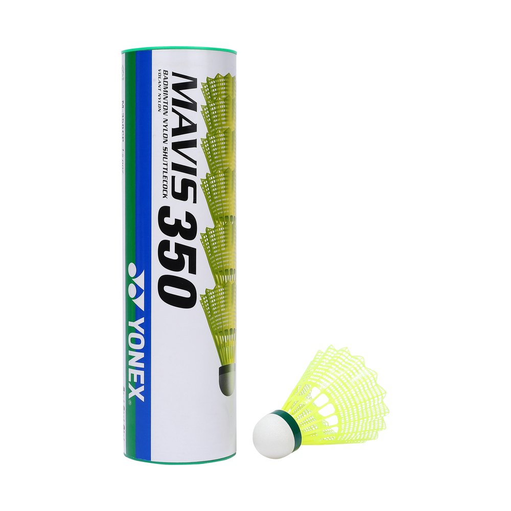 Yonex Mavis 350 Nylon Shuttlecock – Green Cap (Pack of 6)